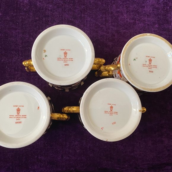 Royal Crown Derby Imari 2451 Loving Cups - Picture 5 of 6